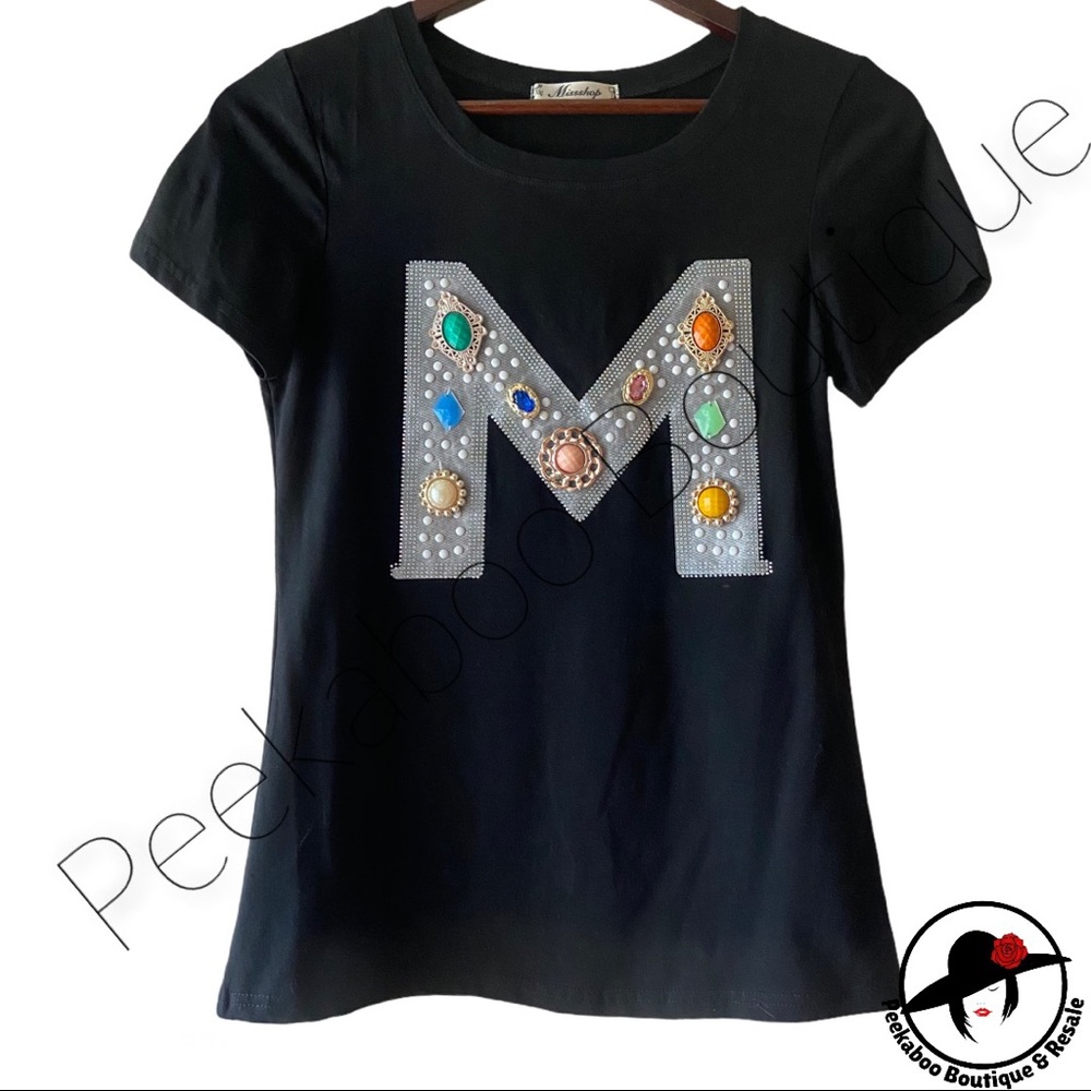 Letter "M" initial t shirt